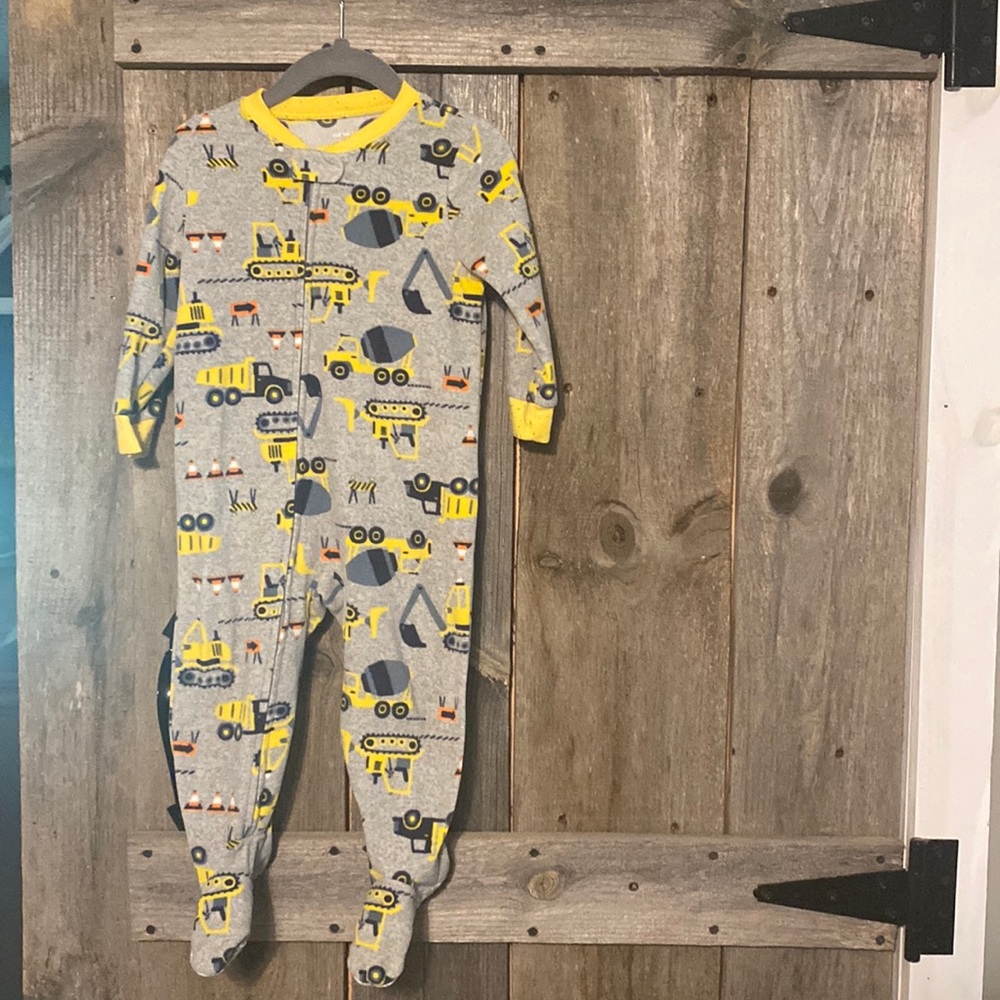 Carters- 2 identical pairs of Carters construction flannel PJ’s